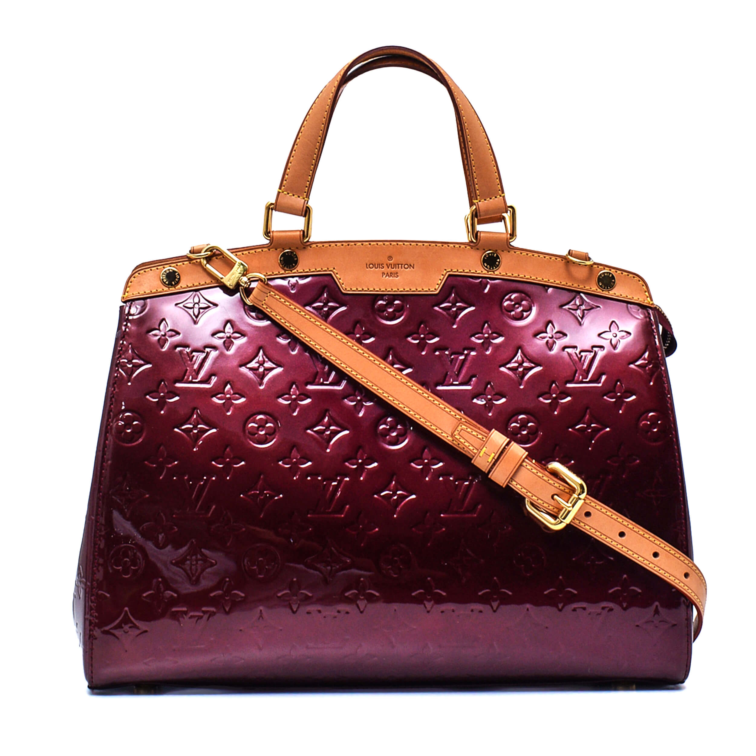 Louis Vuitton - Rouge Fauviste Monogram Vernis Brea MM Bag 